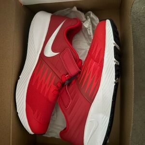 Brand new in box, Nike Kids Red and White Sneakers